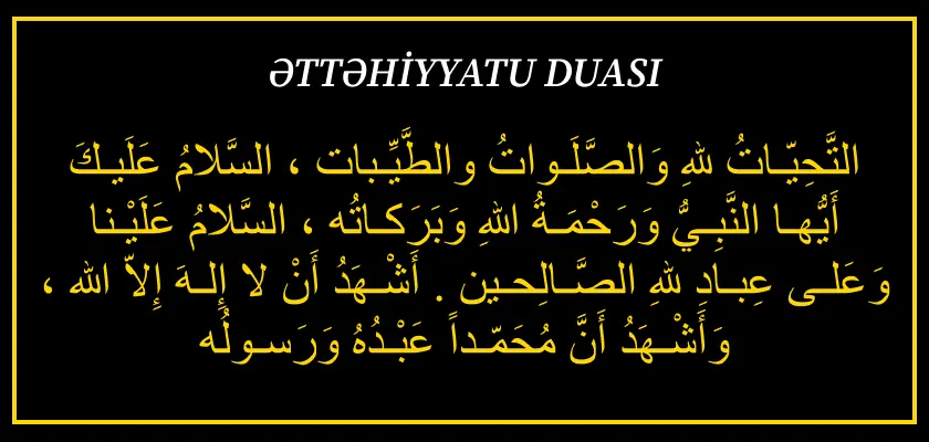 Əttəhiyyatu duası